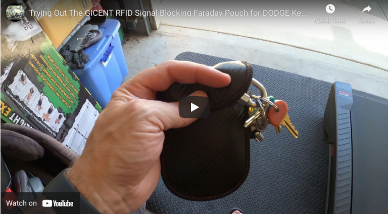 Trying Out The GICENT RFID Signal Blocking Faraday Pouch for DODGE Key FOB’s – Scat Pack – Hellcat