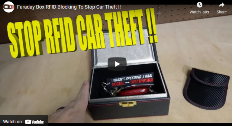 Faraday Box RFID Blocking To Stop Car Theft !!
