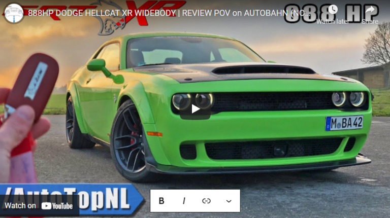 888HP DODGE HELLCAT XR WIDEBODY | REVIEW POV on AUTOBAHN (NO SPEED LIMIT) by AutoTopNL