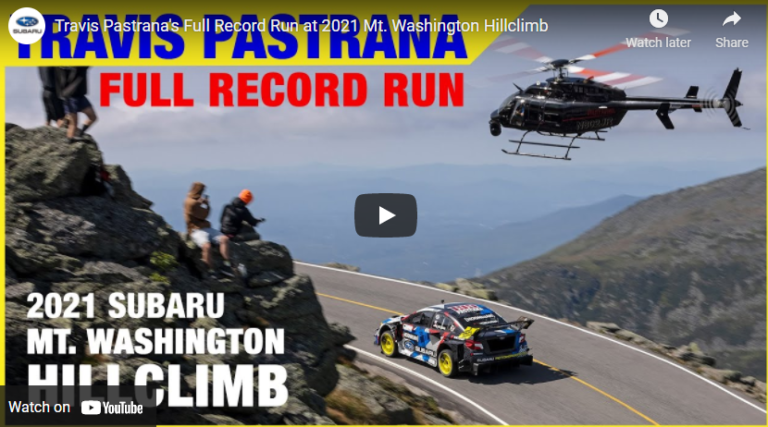 Travis Pastrana’s Full Record Run at 2021 Mt. Washington Hillclimb