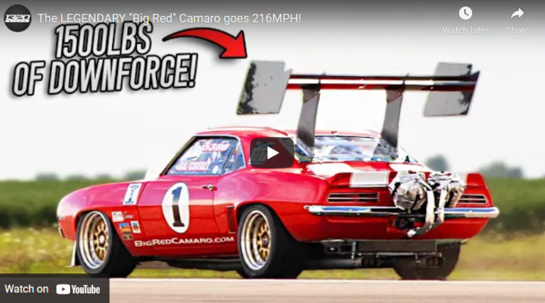 The LEGENDARY “Big Red” Camaro goes 216MPH!