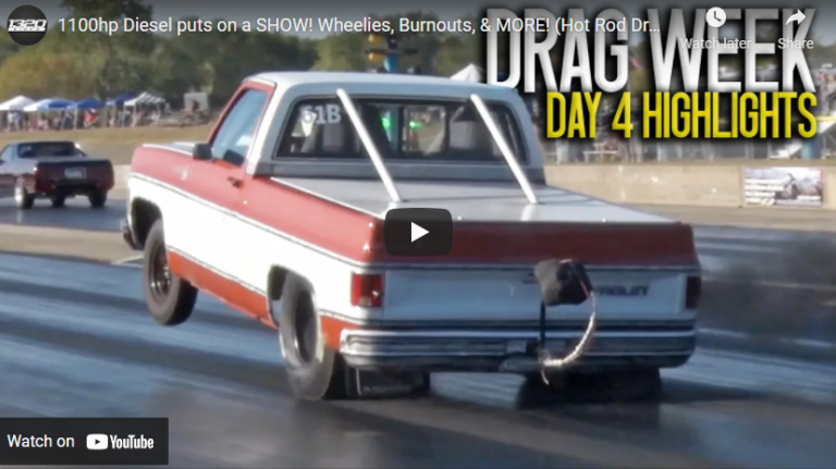 1100hp Diesel puts on a SHOW! Wheelies, Burnouts, & MORE! (Hot Rod Drag Week: Day 4)