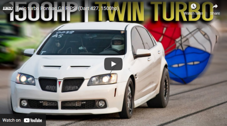 Twin turbo Pontiac G8 RIPS! (Dart 427, 1500hp)