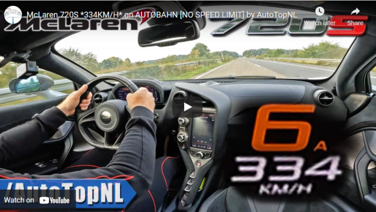 McLaren 720S *334KM/H* on AUTOBAHN [NO SPEED LIMIT] by AutoTopNL