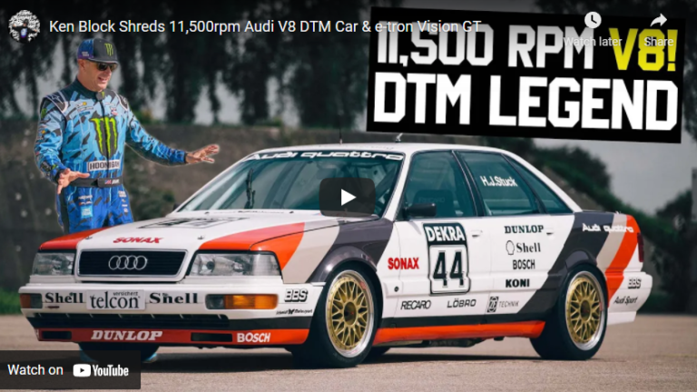 Ken Block Shreds 11,500rpm Audi V8 DTM Car & e-tron Vision GT