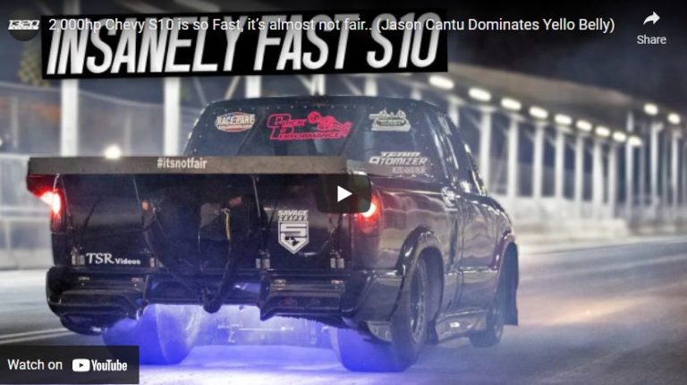 2,000hp Chevy S10 is so Fast, it’s almost not fair.. (Jason Cantu Dominates Yello Belly)