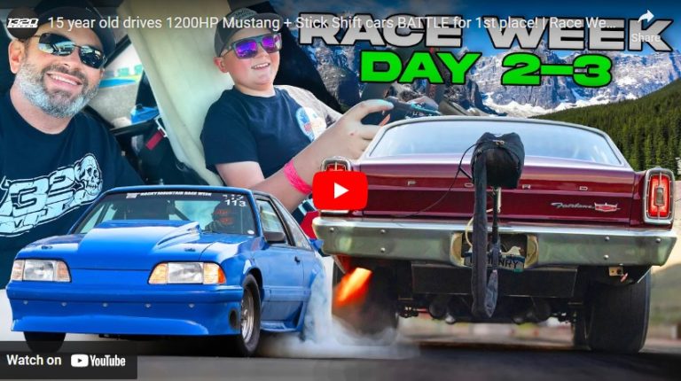 15 year old drives 1200HP Mustang + Stick Shift cars BATTLE for 1st place! | Race Week Day 2-3 – 1320 Video