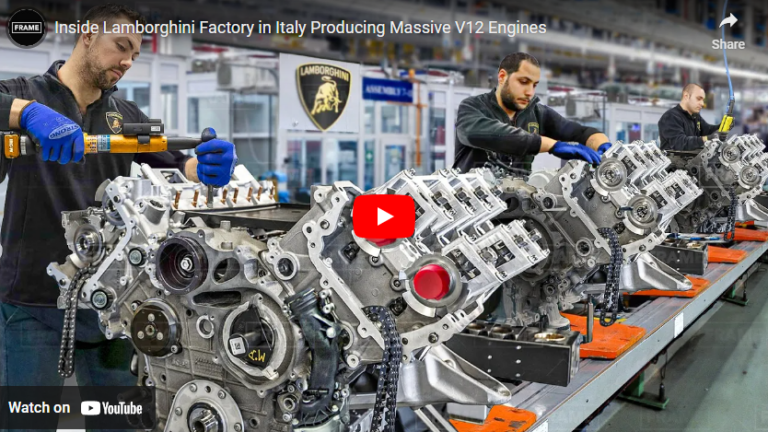 Inside Lamborghini Factory in Italy Producing Massive V12 Engines