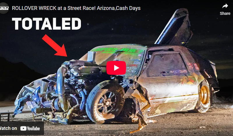 ROLLOVER WRECK at a Street Race! Arizona Cash Days