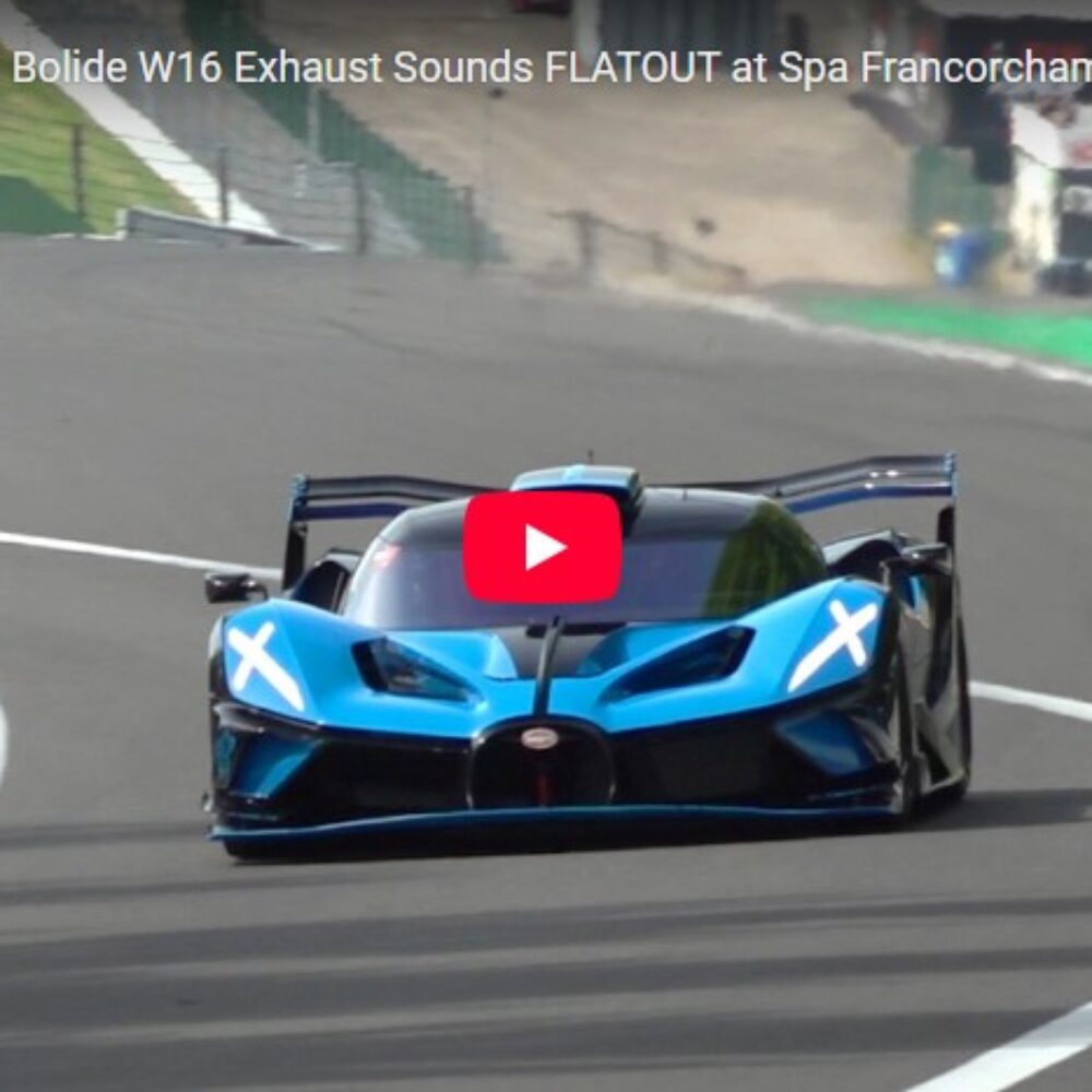 1825HP Bugatti Bolide W16 Exhaust Sounds FLATOUT at Spa Francorchamps!