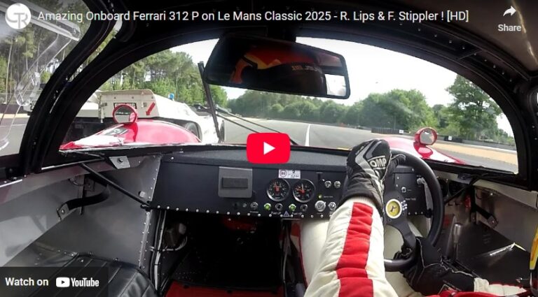 Amazing Onboard Ferrari 312 P on Le Mans Classic 2025 – R. Lips & F. Stippler !