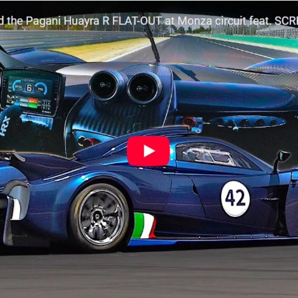 320kph onboard the Pagani Huayra R FLAT-OUT at Monza circuit feat. SCREAMING 9,000rpm V12 Sound!