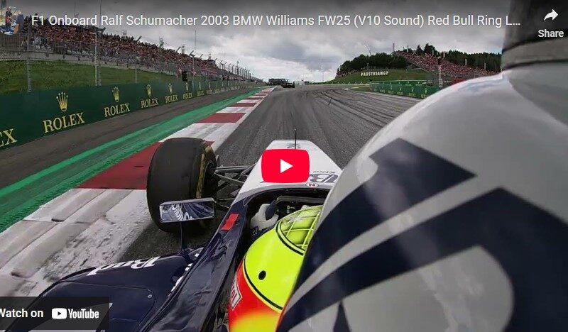 F1 Onboard Ralf Schumacher – 2003 BMW Williams FW25 (V10 Sound) – The ONLY Way an F1 Car Should Sound