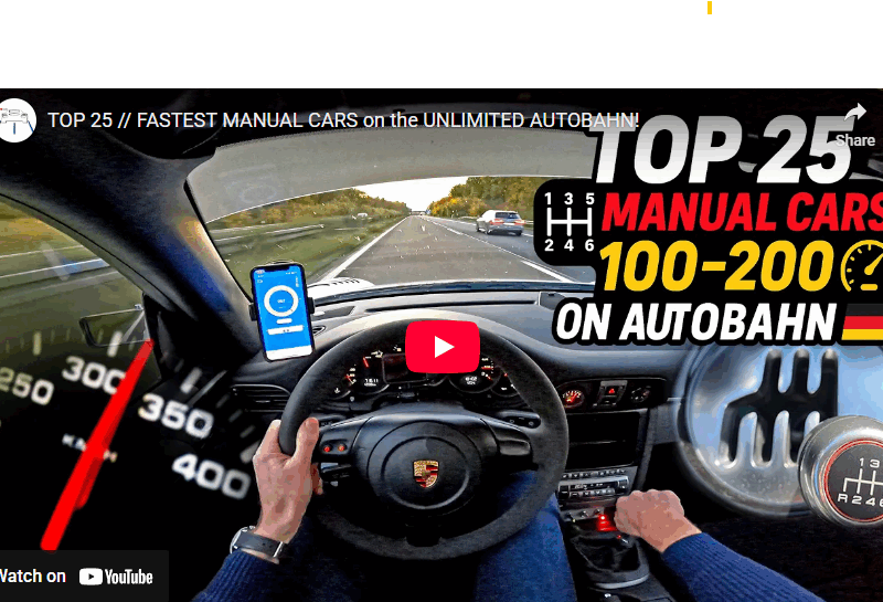 TOP 25 // FASTEST MANUAL CARS on the UNLIMITED AUTOBAHN!