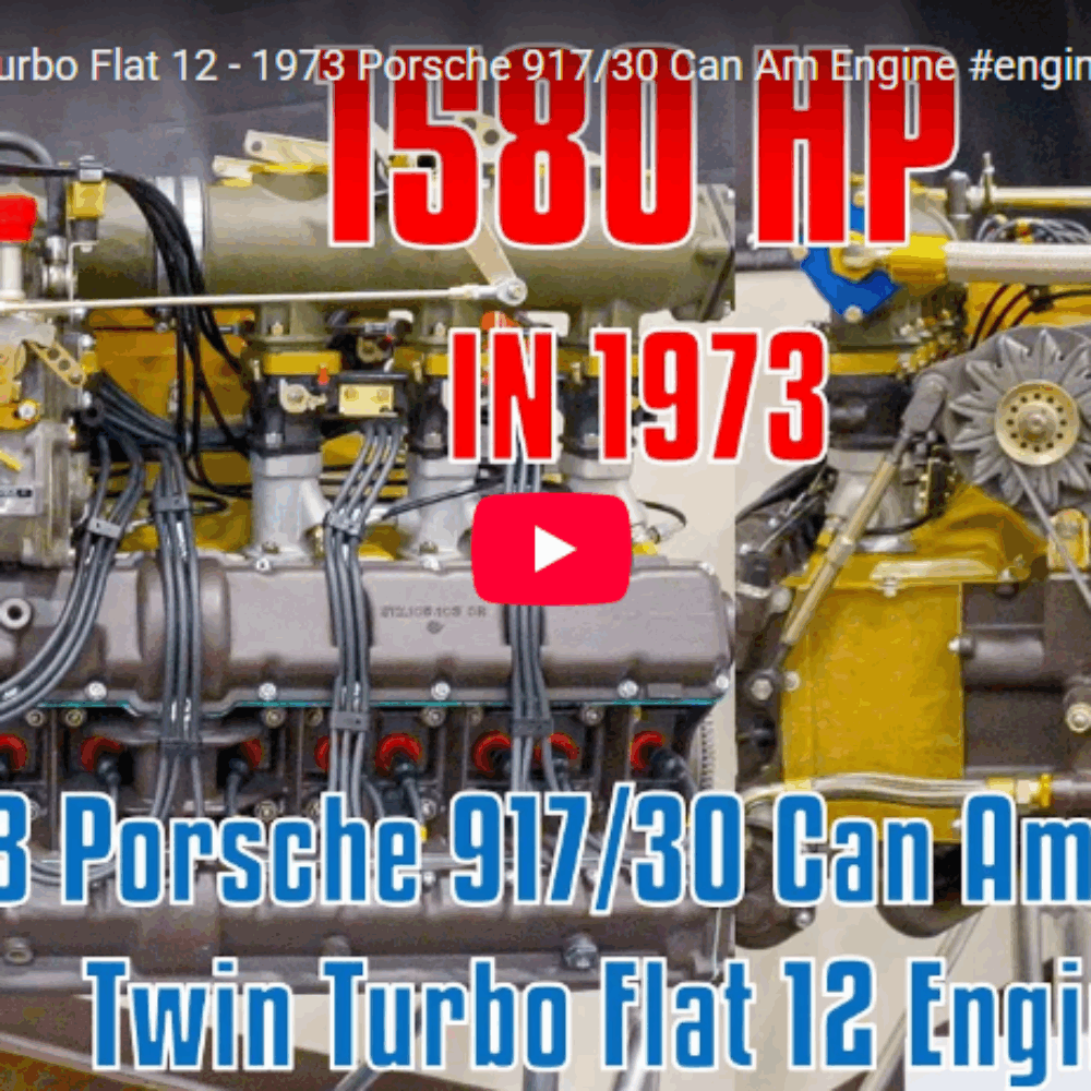 1580HP Twin Turbo Flat 12 – 1973 Porsche 917/30 Can Am Engine