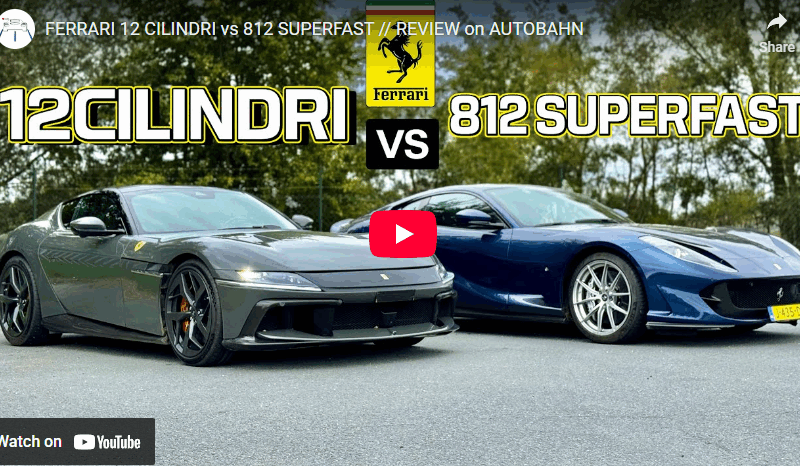 FERRARI 12 CILINDRI vs 812 SUPERFAST // REVIEW on AUTOBAHN